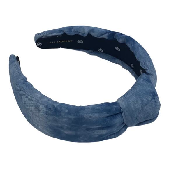 Lele Sadoughi Atlantic Blue Tie-Dye Knotted Headband New main image 8